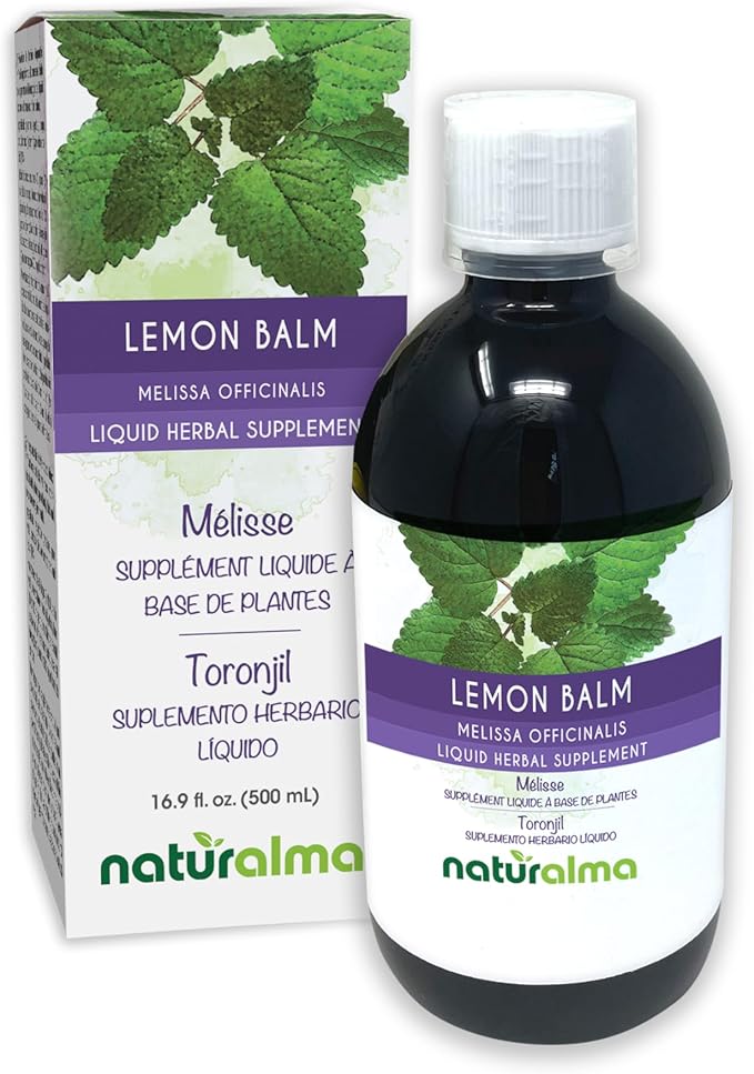 Naturalma Lemon Balm (Melissa officinalis) Leaf Alcohol-Free Tincture - 16.9 fl oz Liquid Extract in Drops - Herbal Supplement - Vegan