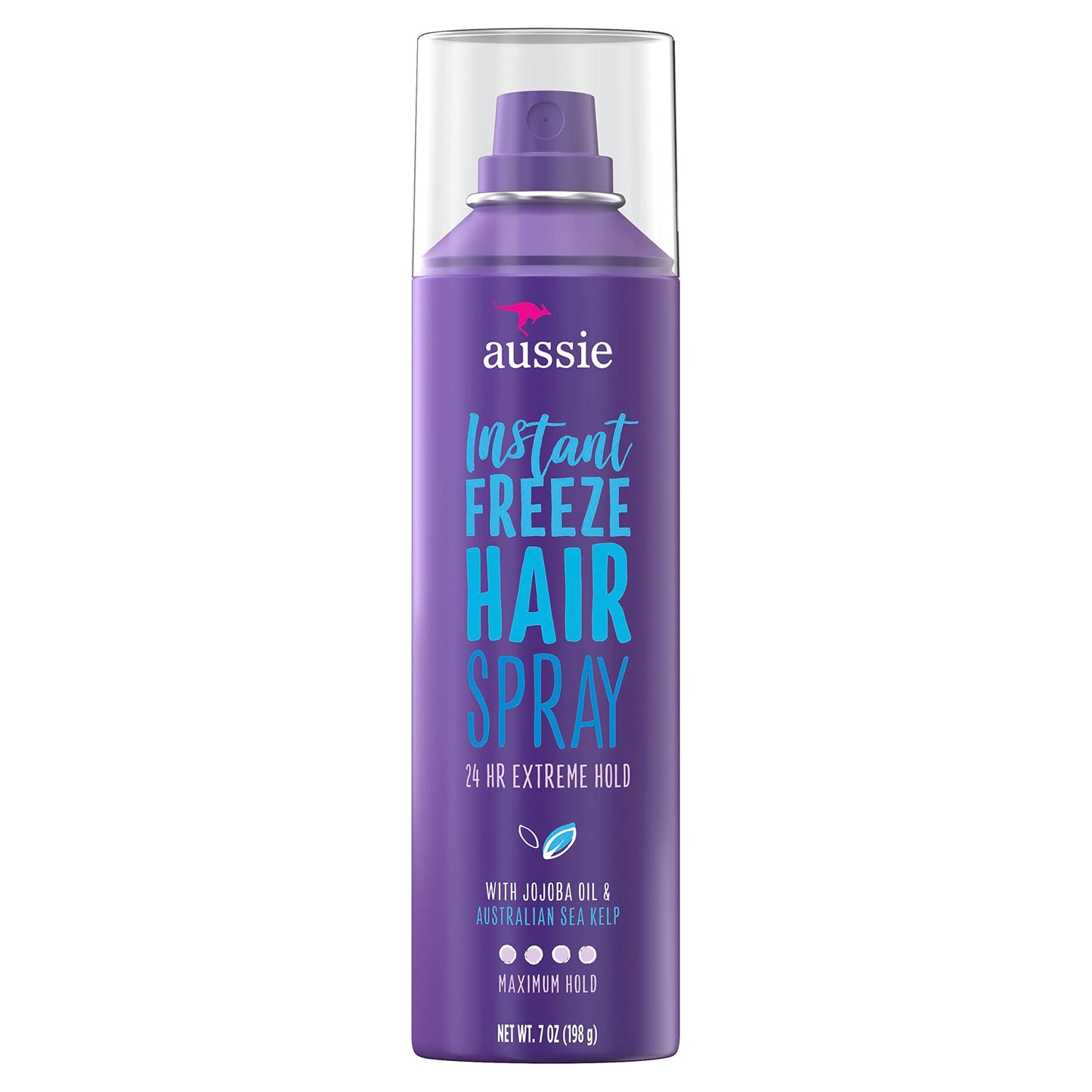 Aussie Instant Freeze With Jojoba Oil & Sea Kelp Hairspray, 7.0 Oz, 7 Fl Oz