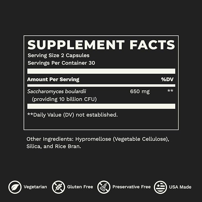 LifeSeasons Essentials S. Boulardii Probiotic - Supports Immune Function & Digestive Regularity - Promotes A Healthy Gut & Stronger Intestinal Lining - Eases Digestion - Saccharomyces - 60 Capsules