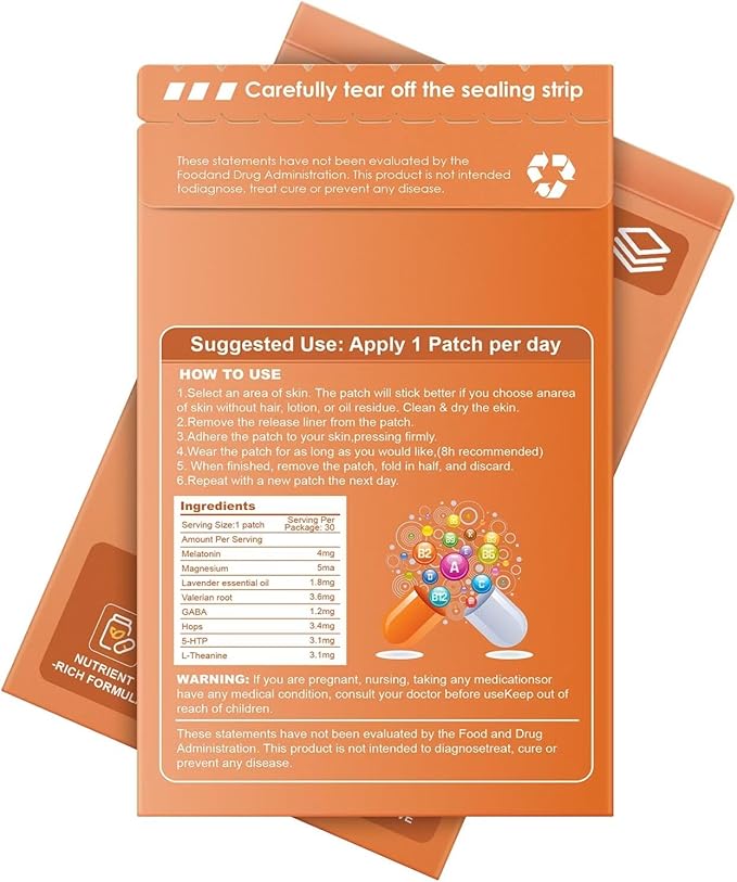 Multi Plus Topical Patch 30ct, Wearable 8 Hours Sticker Patches, Sweat Resistant Daily Patches for Women and Men