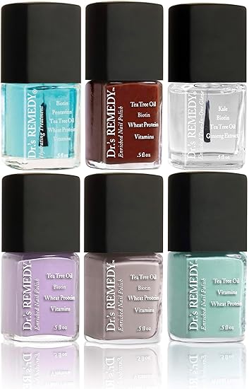 Dr’s Remedy 3 Pack Nail Polish Treatment Kit, RESTORATIVE Trio, Non Toxic and Organic All Natural Enriched Strengthener - CARESS Cuticle Oil/Hydration Treatment/TOTAL Two-in-One