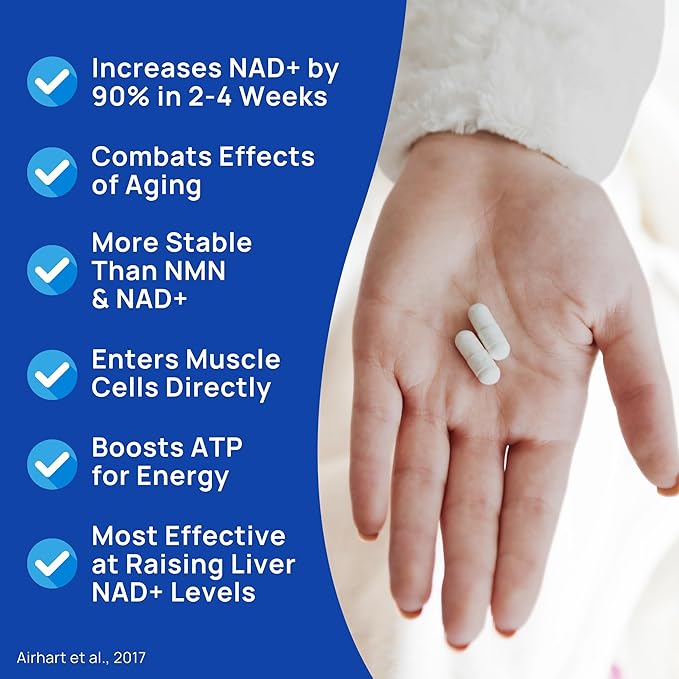 Nicotinamide Riboside 600mg NAD+ Precursor Supplement, 60 Capsules for Healthy Aging, Energy Metabolism, Cellular Health (60 Count (Pack of 4))