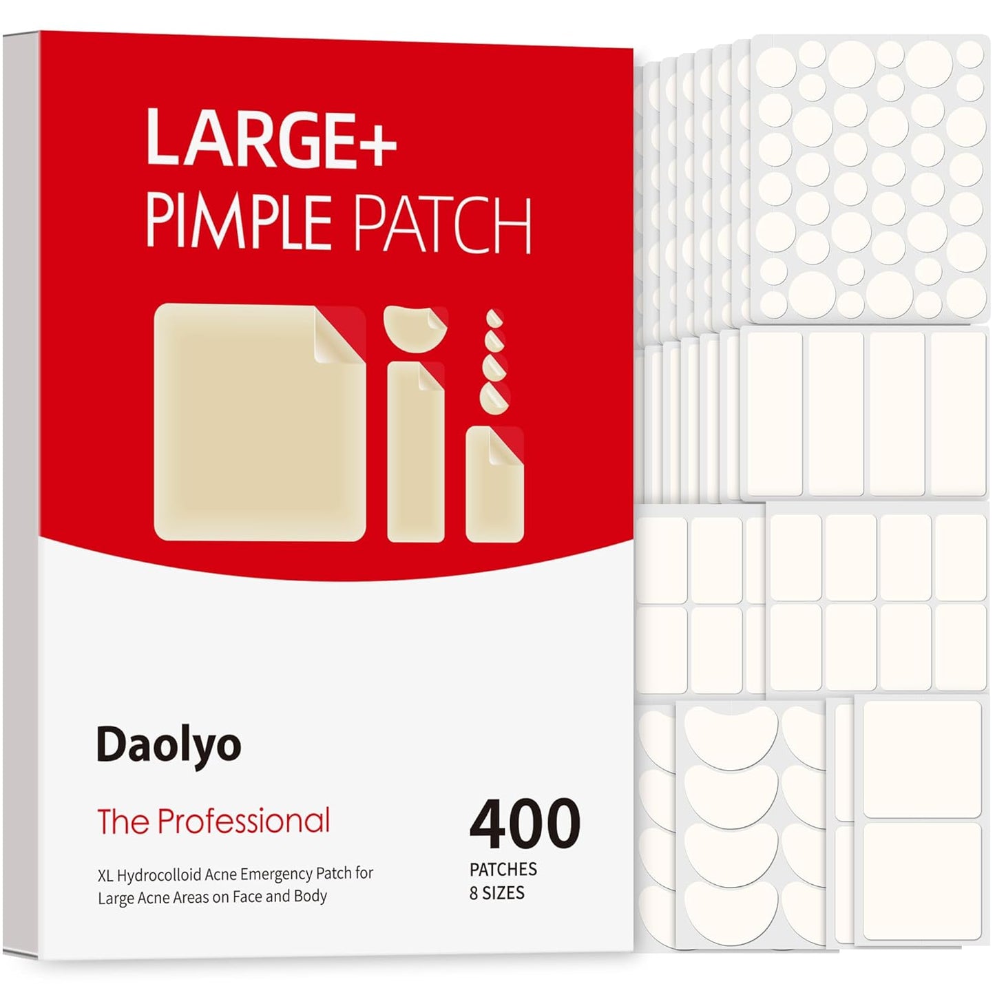 Hydrocolloid Pimple Patches | 510 Count Acne Spot Stickers with Salicylic Acid & Tea Tree Oil