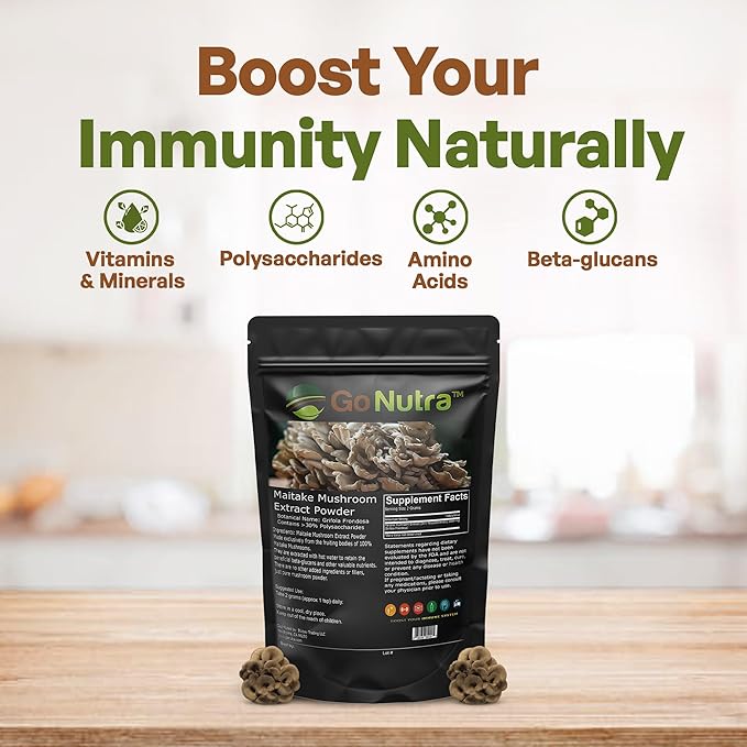 Maitake Mushroom Extract Powder 8 oz | 10:1 Extract Strength | Mushroom Supplement 30% Polysaccharides | Maitake Powder King of Mushrooms