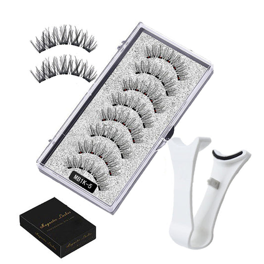 Magnetic Eyelashes With Applicator, Reusable Dual Magnetic Lashes Kit Without Eyeliner Magnetic Eyelashes Natural Look Wispy Fal