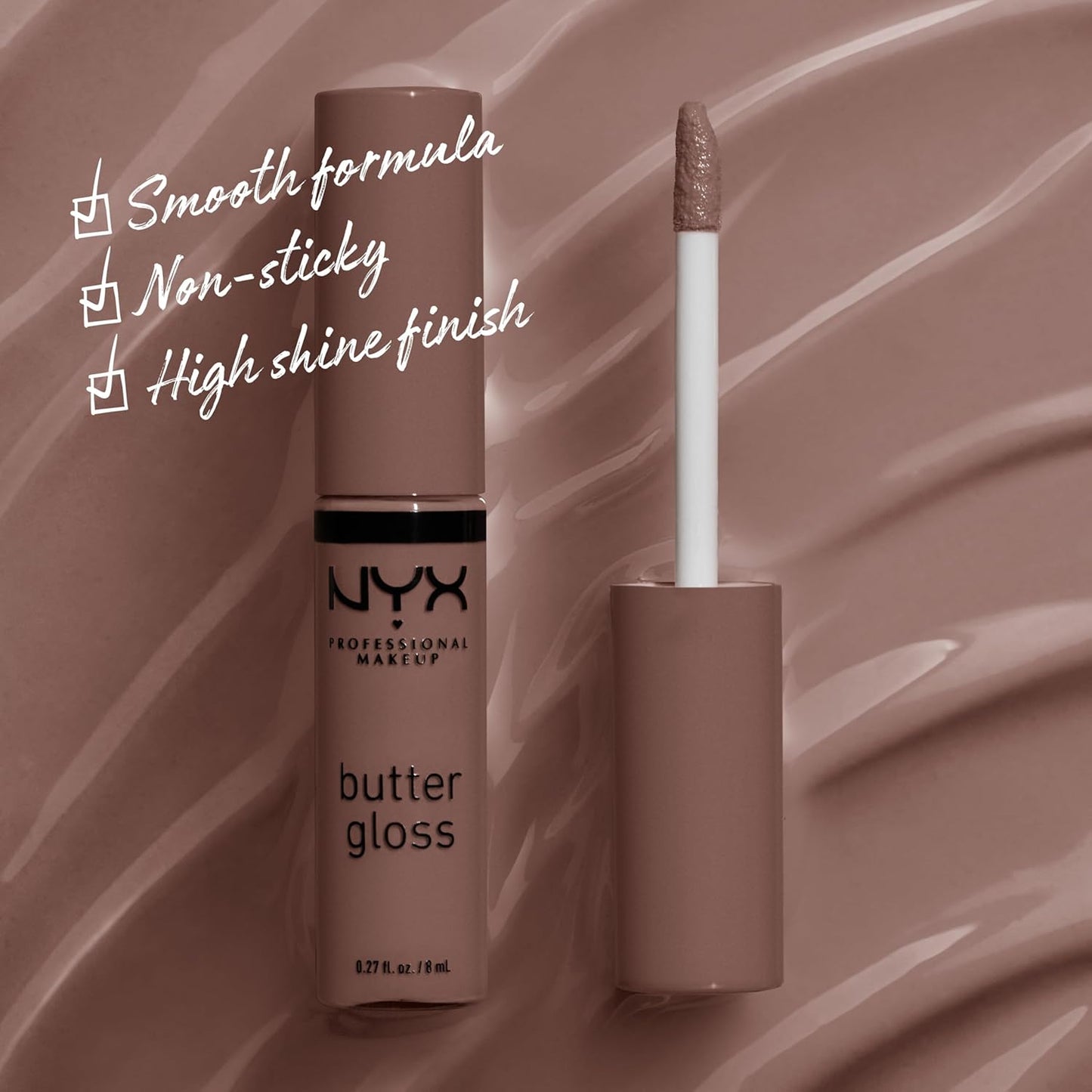 NYX Butter Gloss | Non-Sticky Brown Sugar Lip Gloss for All Skin Tones