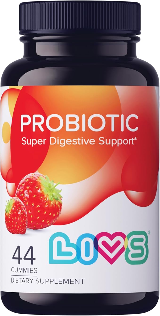 Probiotic Gummies for Women and Men | 5 Billion CFUS, Gummy Vitamin for Digestive Gut Health, No Artificial Flavors, Strawberry Flavor, 44 Count