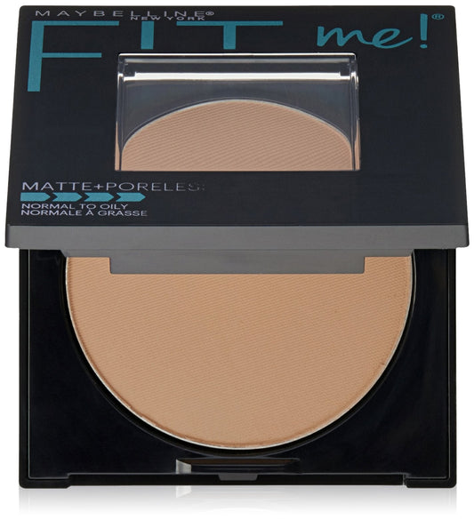 Maybelline New York Fit Me Matte Plus Poreless Powder, Natural Tan, 0.3 Ounce