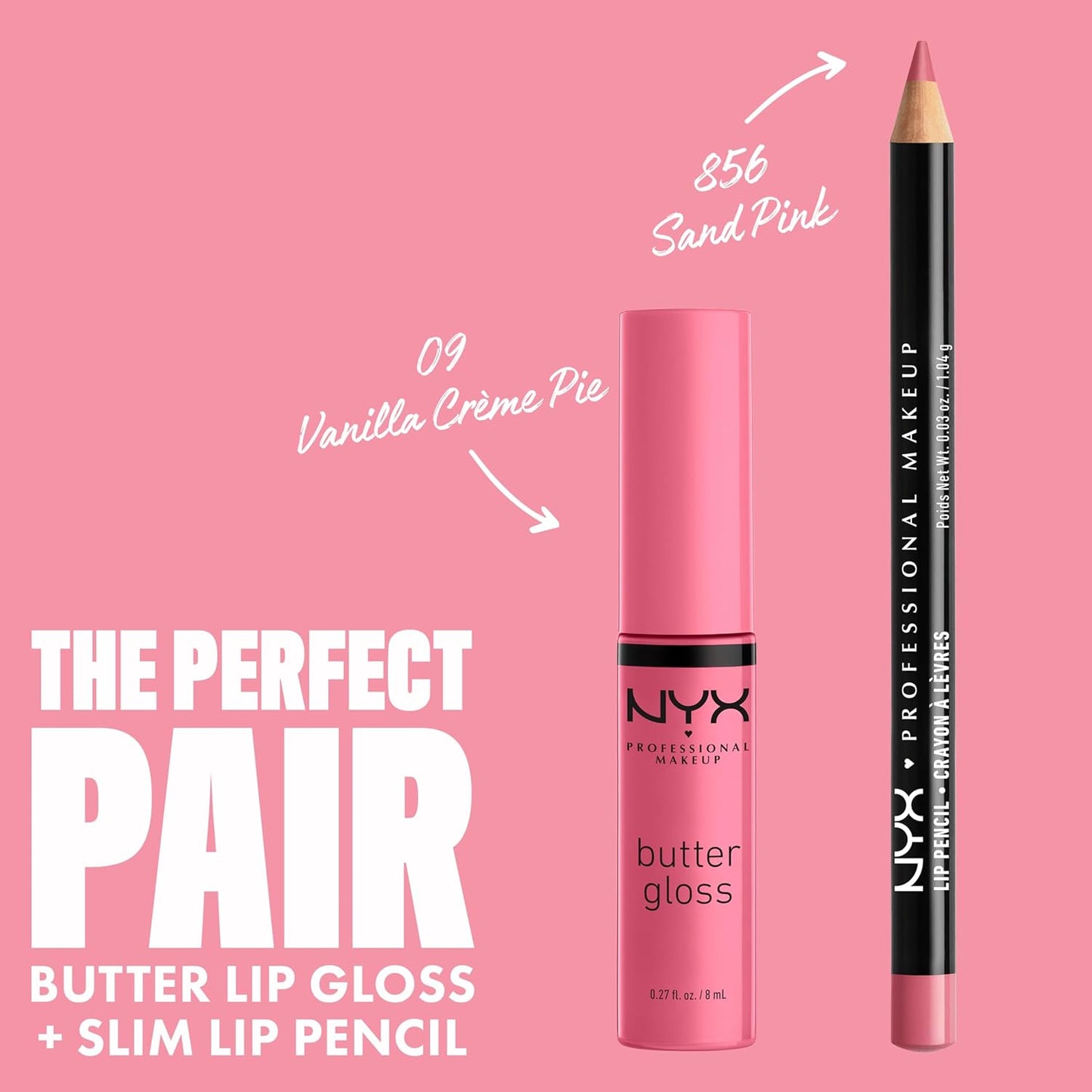 NYX Butter Gloss | Non-Sticky Lip Gloss - Vanilla Cream Pie (Mauve) - 15ml