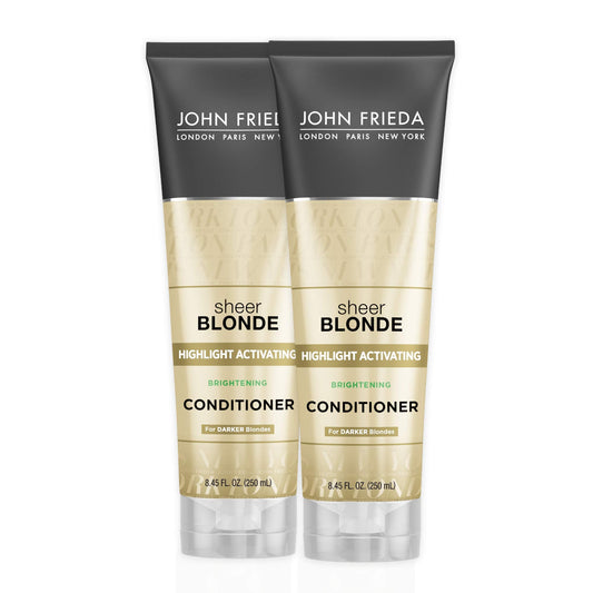 John Frieda Sheer Blonde Highlight Activating Conditioner (for Darker Blondes), Vibrant Blonde Color, For Natural and Color Trea