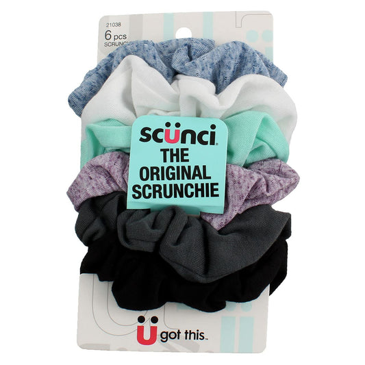 Conair Scunci Hair Twisters No Damage Scrunchies Assorted Colors, 6 Pcs