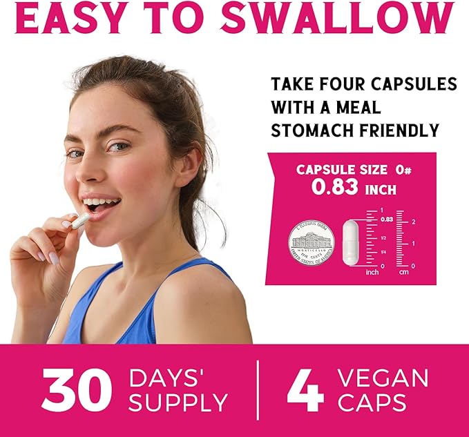 Inositol Supplement, Myo-Inositol & D-Chiro Inositol Fertility Supplements for Women, 40:1 Ideal Ratio, Hormone Balance and Ovarian Support, 120 Vegan Capsules