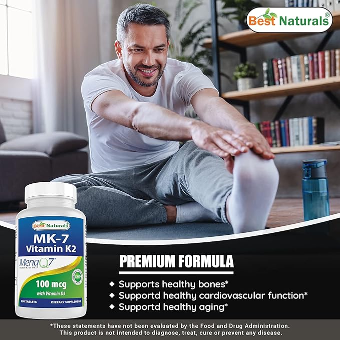 Best Naturals Vitamin K2 (MK7) with D3 & Vitamin D3 10000 I