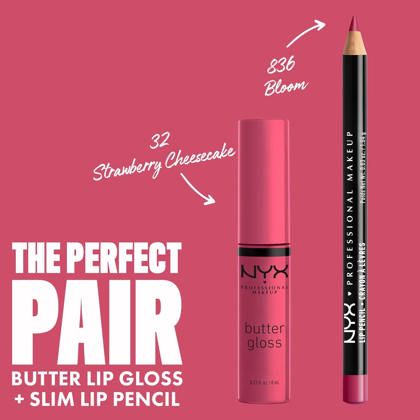 NYX Butter Gloss | Non-Sticky Lip Gloss for Women - Strawberry Cheesecake