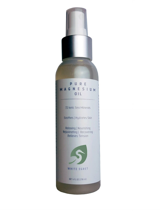 White Egret Pure Magnesium Body Oil, 4 Ounce