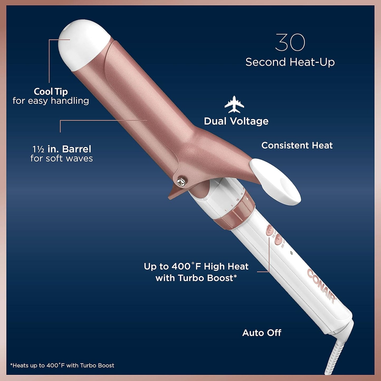Conair Double Ceramic 1-Inch Curling Iron | Classic Curls for All Hair Lengths