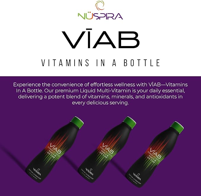 NüSpira - VĪAB Liquid Multi-Vitamin - Effortless Wellness for The Whole Family - Potent Blend of Vitamins & Minerals - Smooth Taste - 30oz