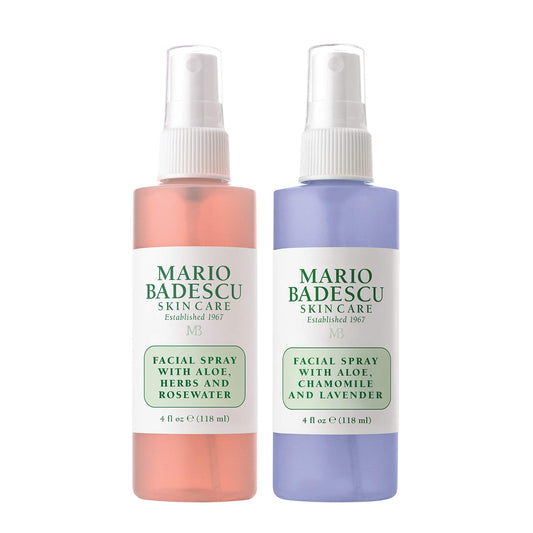 Mario Badescu Facial Spray Aloe, Rose Water And Chamomile - Lavender Duo For Face, Neck Or Hair, Cooling And Hydrating Face Mist