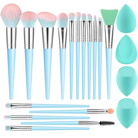 Makeup Brushes Duaiu 16Pcs Professional Makeup Brush With Makeup Sponge Set Premium Synthetic Foundation Kabuki Eyebrow Conceale