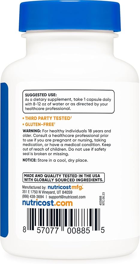 Nutricost Vitamin B1 (Thiamine) 100mg, 120 Capsules - Gluten Free and Non-GMO