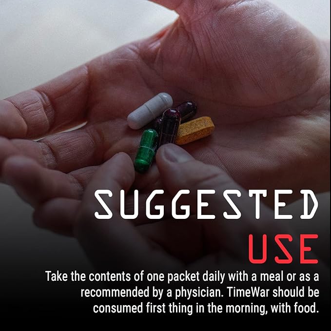 Jocko Fuel TIME WAR - Multivitamin for Men & Women. NAD Supplement for Healthy Aging, Heart, Bone, & Eye Health. Essential Vitamins and Minerals, Supports Stress Relief + Energy Levels - 30 Day Supply