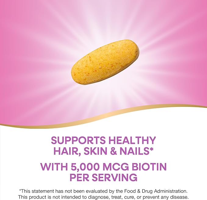 Nature's Way Biotin Forte, Supports Healthy Hair and Skin*, Energy and Nerve Function*, 60 Tablets