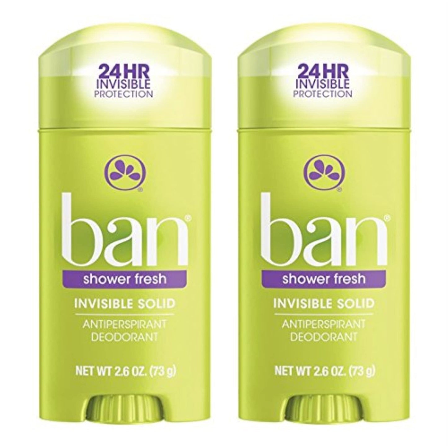 Ban Deodorant 2.6 Ounce Invisible Solid Shower Fresh (76Ml) (2 Pack)