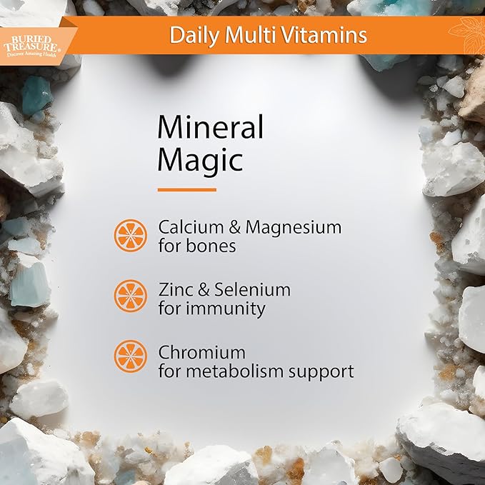 Buried Treasure VM100 Complete Daily Liquid Vitamins and Minerals plus Antioxidants Supplement for Maximum Absorption Great Tasting Orange Zest Flavor 32 Servings 32 Ounce