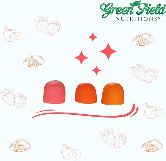 Greenfield Nutritions Halal Vitamin D3 Gummies for Adults - 2000 IU (50 mcg), 90 Gummy Halal Vitamins - Non-GMO Gluten Gelatin Free Vegetarian Halal Vitamin D - Supports Bone Heart & Immune Health