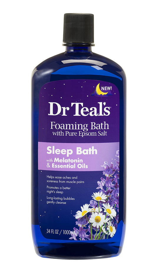 Dr Teal'S Foaming Bath With Pure Epsom Salt Sleep Bath With Melatonin & Essential Oils 34 Fl Oz
