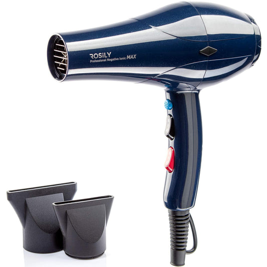 ROSILY Professional 2200W Ionic Ceramic Hair Dryer | Fast Drying Salon Quality Blow Dryer with Nozzle Attachments for Smooth Shi