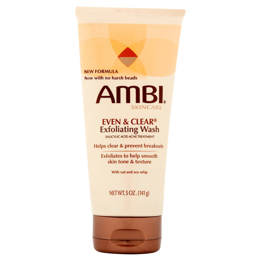 [AMBI] EVEN & CLEAR EXFOLIATING WASH 5OZ FACIAL CLEANSER