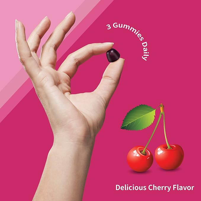 Women’s Multivitamin Gummy with Iron: Folate, Biotin, D3 & B12 for Hair, Skin & Nails + Probiotics for Immune Health & Digestion, Vitamin Code, Non-GMO, Gluten-Free, 90 Cherry Gummies, 30 Day Supply