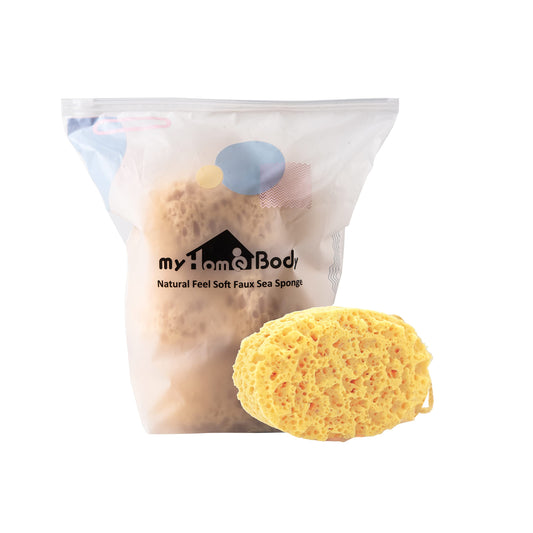 Myhomebody Premium Bath Sponge, Foam Loofah Sponge, Body Sponge For Shower - Large Size, Lots Of Lather, Oval, 3 Pack