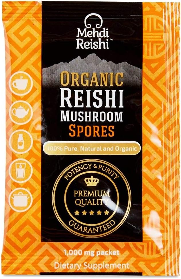 Organic Reishi Mushroom Spores 30 Servings - 100% Pure, Premium and Organic Spores-Ganoderma Lucidum, Lingzhi - High Potency Triterpenes (30 Grams)