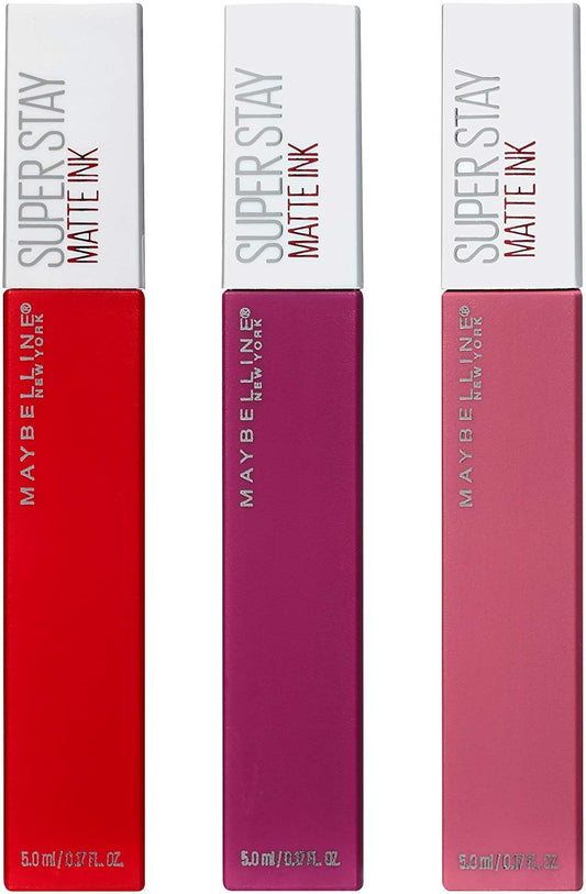 Maybelline Superstay Matte Ink Liquid Lipstick 3 Piece Gift Set