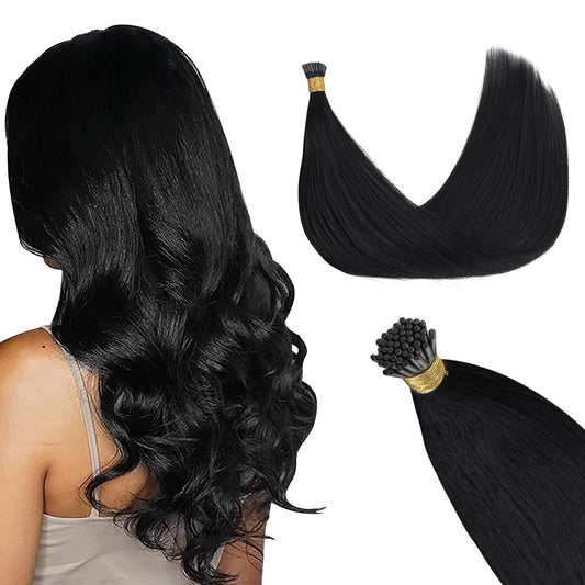 Goo Goo I Tip Hair Extensions, Real Human Hair, 22Inch 50G, Cold Fusion, Invisible Remy, 2 Dark Brown