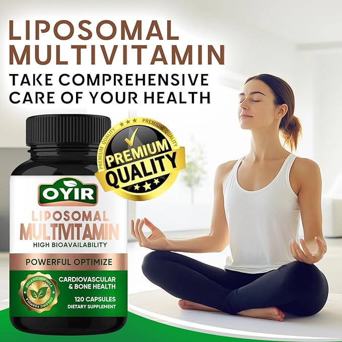Liposomal Multivitamin, 33-in-1 Multivitamin & Multimineral Complex with Iron & Zinc, Effective Support Bone, Cardiovascular & Overall Health, High Bioavailability & Fast Absorption