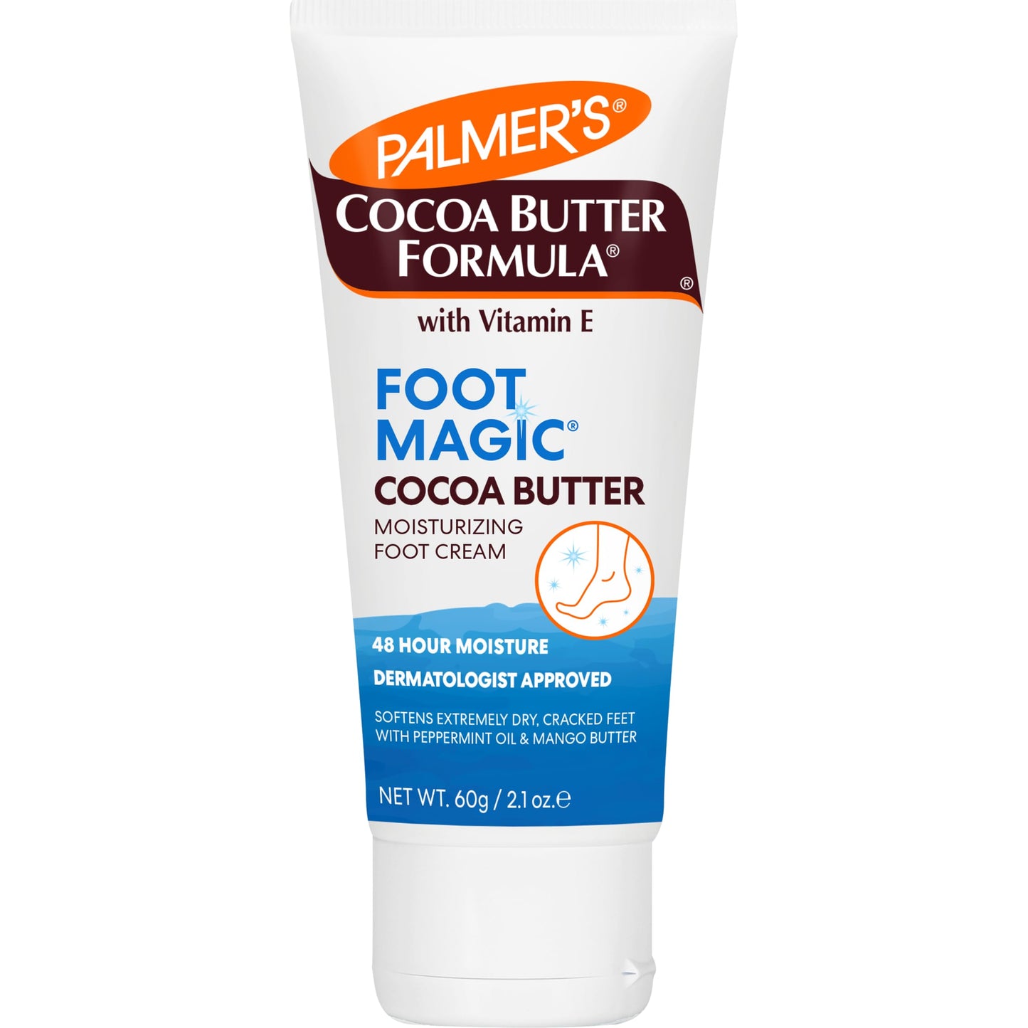 Palmer'S Cocoa Butter Formula Foot Magic Moisturizing Foot Cream For Dry, Cracked Heels, Feet Moisturizer With Peppermint Oil &