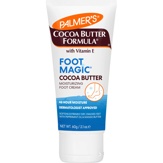 Palmer'S Cocoa Butter Formula Foot Magic Moisturizing Foot Cream For Dry, Cracked Heels, Feet Moisturizer With Peppermint Oil &