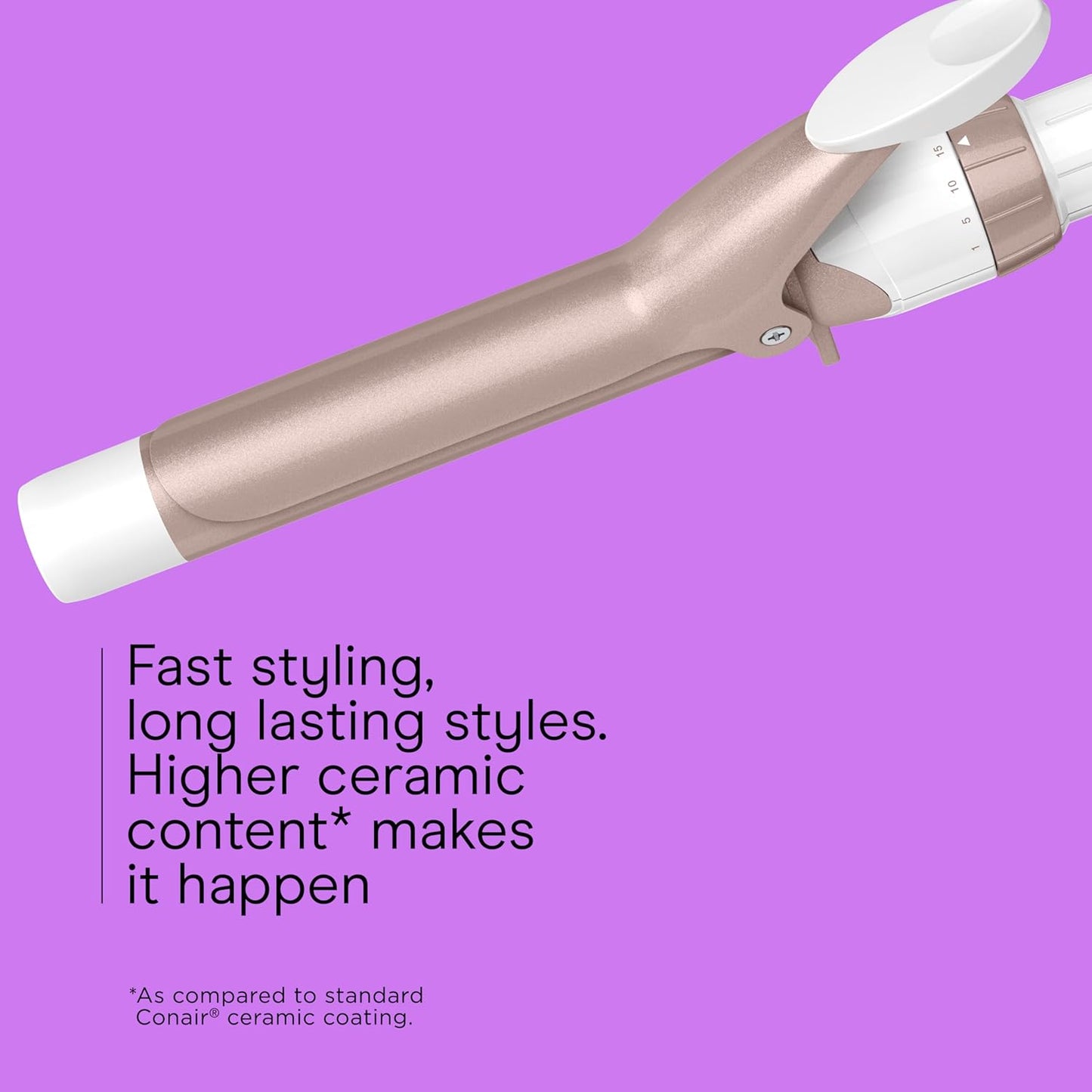 Conair Double Ceramic 3/4-Inch Curling Iron | Bonus Claw Clip | Tight Curls
