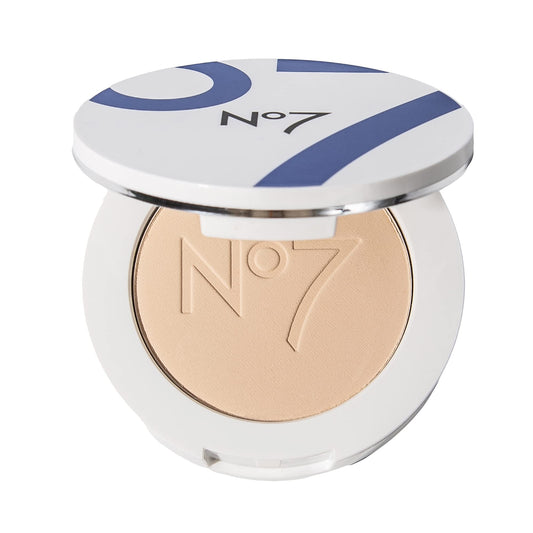 No7 Lift & Luminate Triple Action Powder - Light - Pressed Makeup Setting Powder For Face - Compact Setting Powder Reduces The A