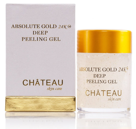 Absolute Gold 24K Deep Peeling Gel- 24 KARAT GOLD, PEARL POWDER and GINGER EXTRACT. Excellent for all skin types. 2.04 fl.oz-60