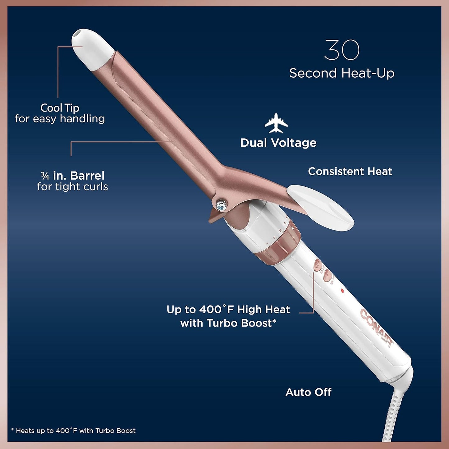 Conair Double Ceramic 1.5-Inch Curling Iron | Soft Waves for Medium & Long Hair