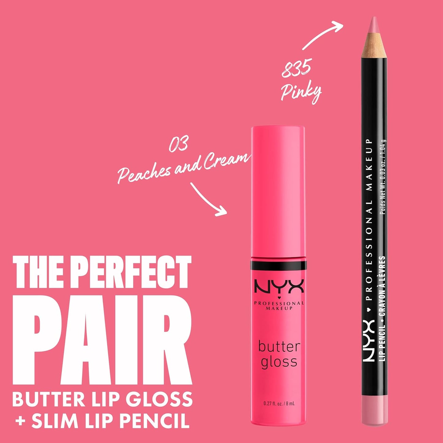 NYX Butter Gloss | Non-Sticky Lip Gloss for Women | Peaches & Cream