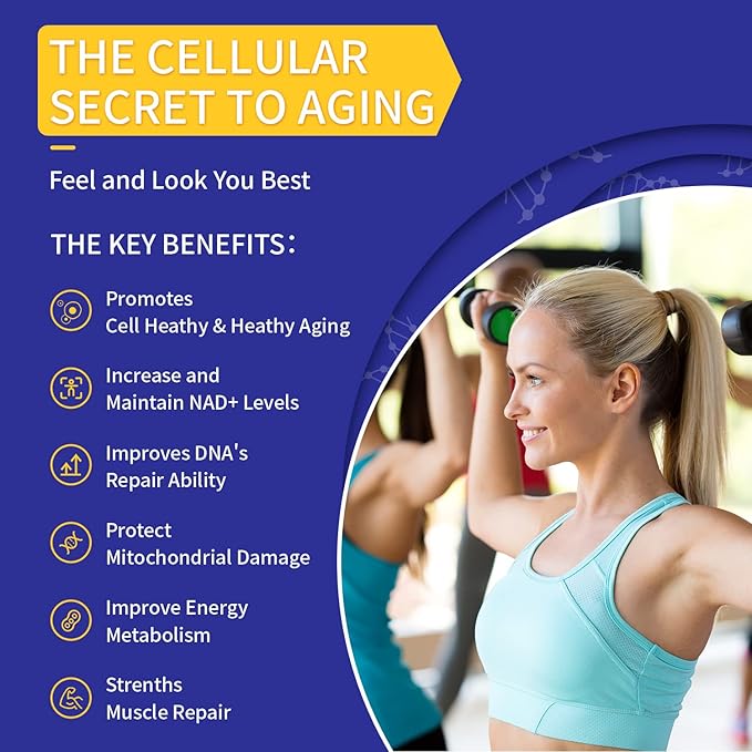 800MG Liposomal NAD+ with TMG 300MG, Actual NAD+ Supplement, Superior Absorption Boost NAD Plus for Cell Energy, Healthy Aging and Muscle Repair 120 Capsules (Pack of 2)