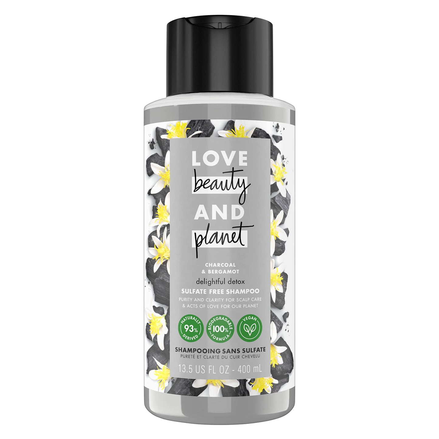 Love Beauty And Planet Clarifying Shampoo Delightful Detox Charcoal & Bergamot Vegan, Paraben & Sulfate & Silicone & Cruelty Fre