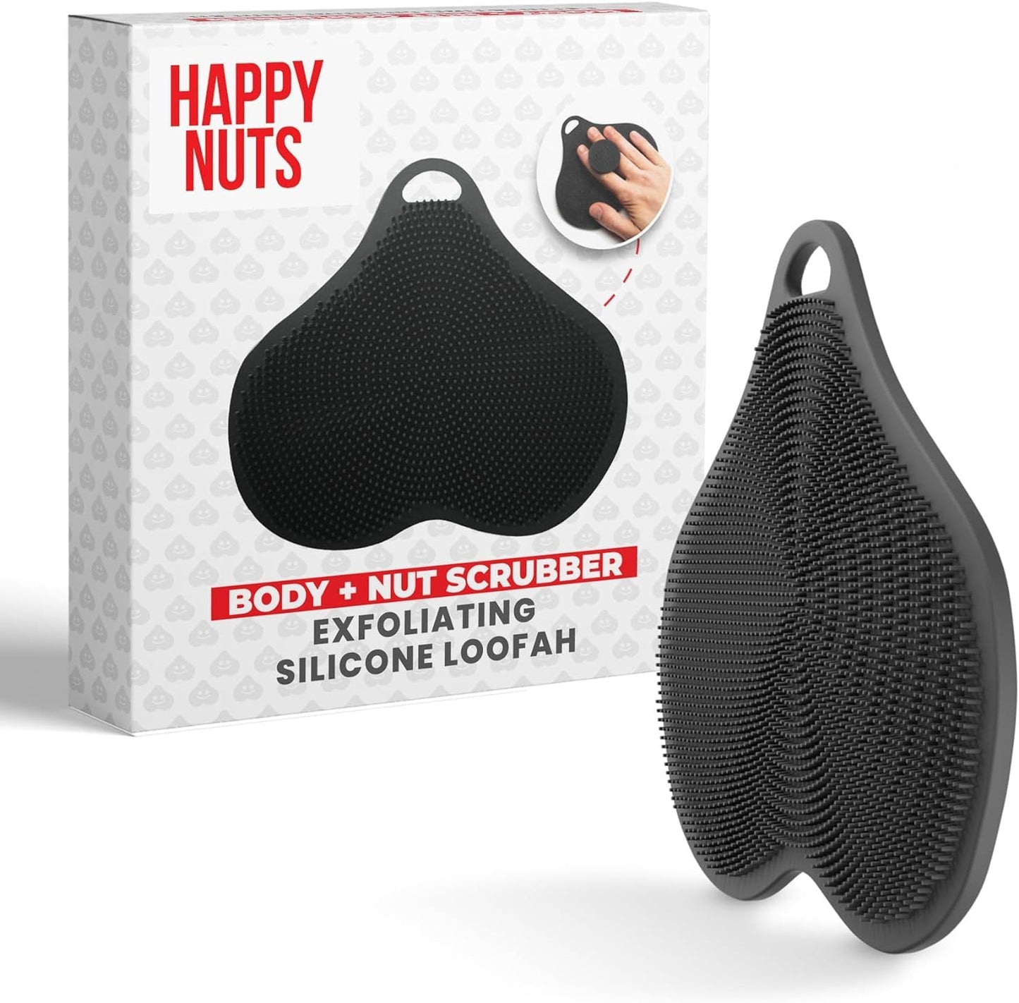Happy Nuts Silicone Body Scrubber, Exfoliating Body Scrubber For Sensitive Skin, Eco Friendly Shower Scrubber For Body, Silicone