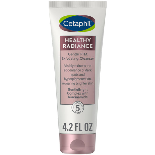 Cetaphil Face Wash, Healthy Radiance Gentle Exfoliating Cleanser, Visibly Reduces Look Of Dark Spots And Hyperpigmentation, Desi