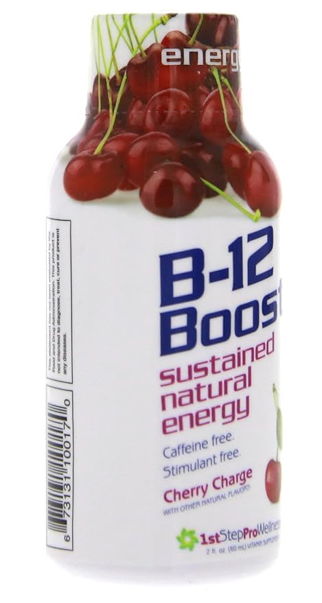 1st Step for Energy B-12 Boost Cherry Charge 12 (2 fl oz) bottles
